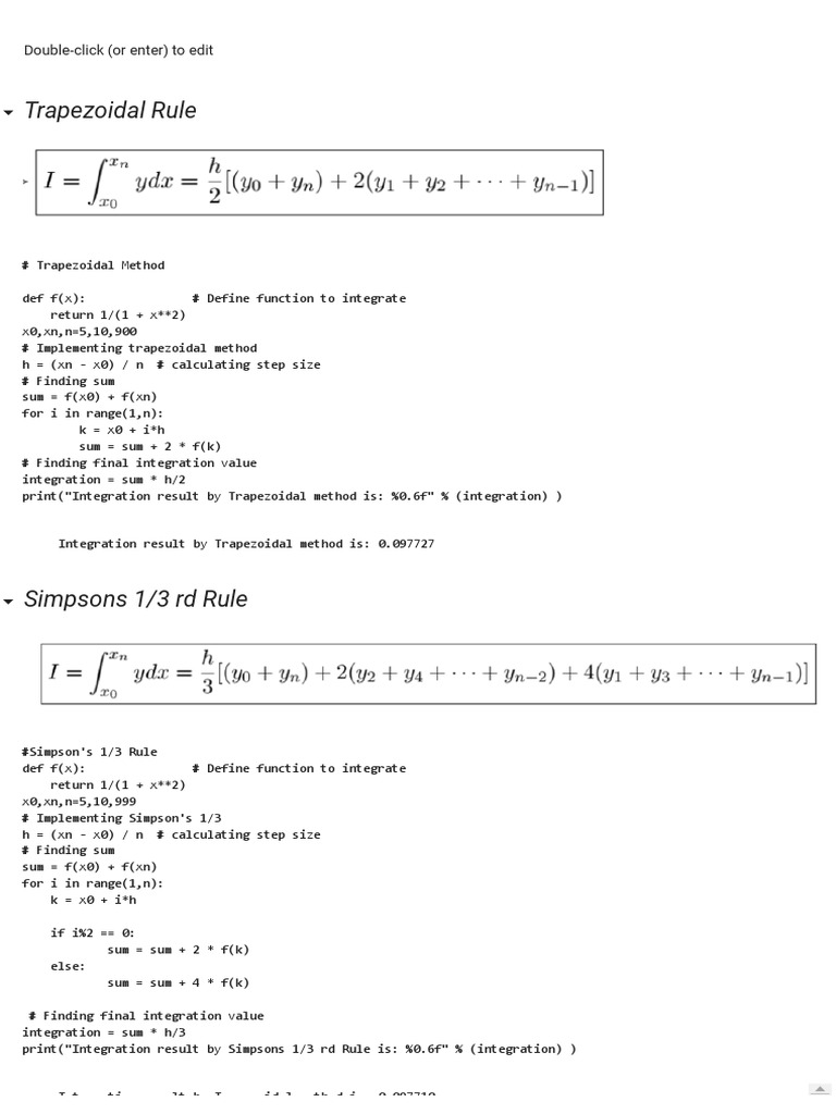 4 6 Numerical Integration Trapezoidal Rule And Simpson S Rule Youtube 4 6 Numerical Integration Trapezoidal Rule And Simpson S Rule Youtube