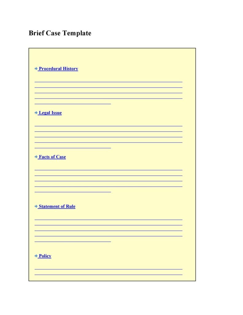 40 Case Brief Examples Amp Templates Templatelab 40 Case Brief Examples Amp Templates Templatelab