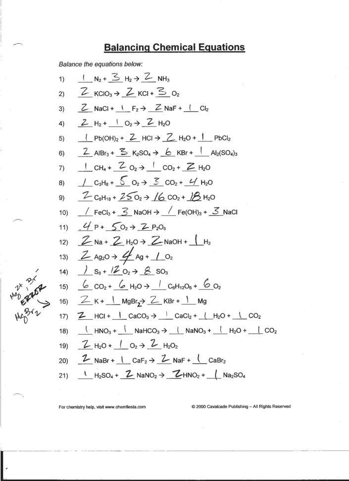 Balancing Equations Practice 2 Worksheet Answers Equations Worksheets Balancing Equations Practice 2 Worksheet Answers Equations Worksheets