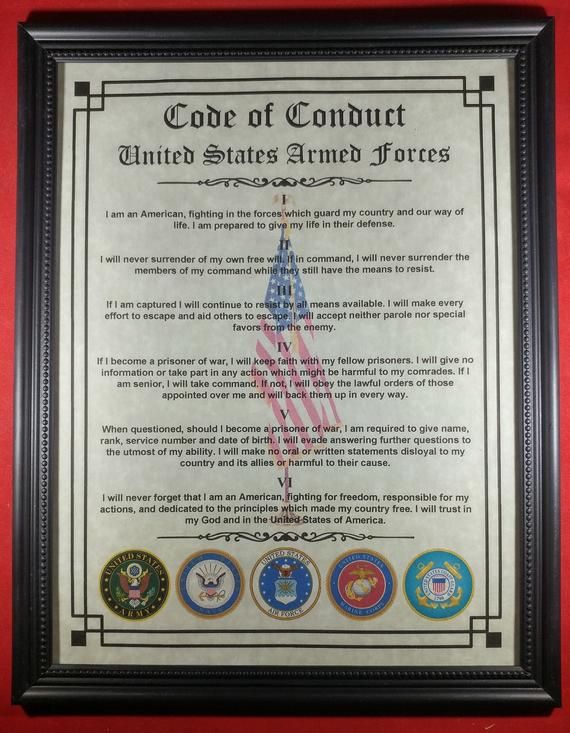 Better Us Military Code Of Conduct Army Navy Air Force Marines Etsy Better Us Military Code Of Conduct Army Navy Air Force Marines Etsy