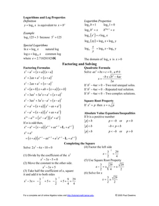 Free Math Reference Sheets With Formulas Eeweb Free Math Reference Sheets With Formulas Eeweb