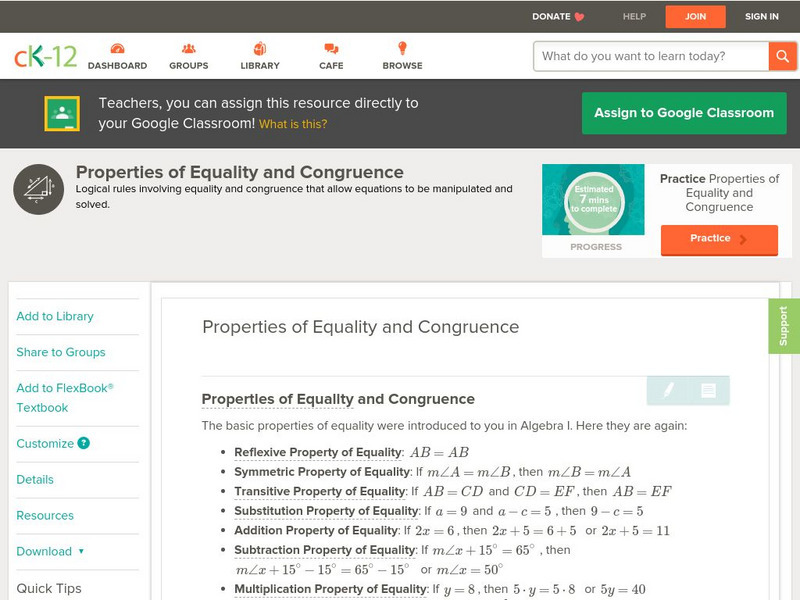Geometry Properties of Equality: Key Concepts Explained