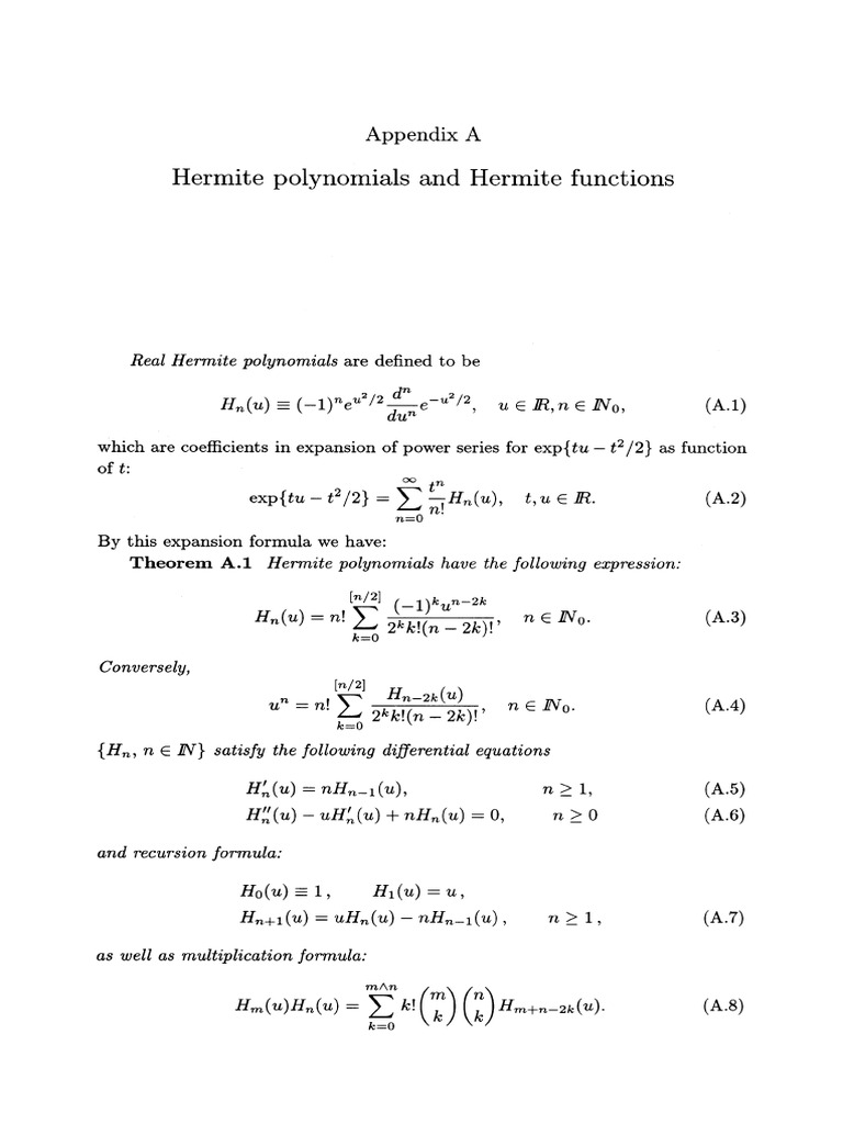 Hermite S Polynomial Sequence And Series Hermite Differential Hermite S Polynomial Sequence And Series Hermite Differential