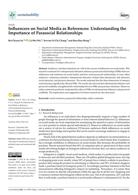 Influencers On Social Media As References Understanding The Importance Of Parasocial Relationships Influencers On Social Media As References Understanding The Importance Of Parasocial Relationships