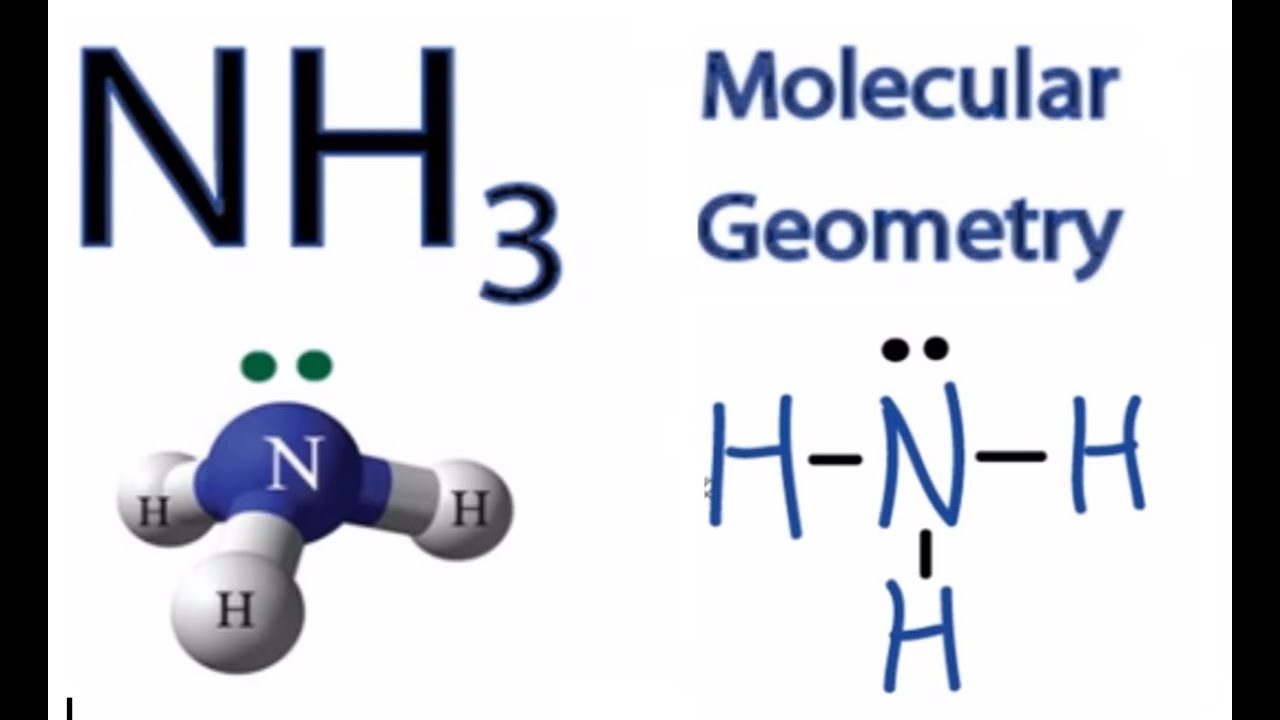 Nh3 Molecular Geometry Shape And Bond Angles Ammonia Youtube Nh3 Molecular Geometry Shape And Bond Angles Ammonia Youtube