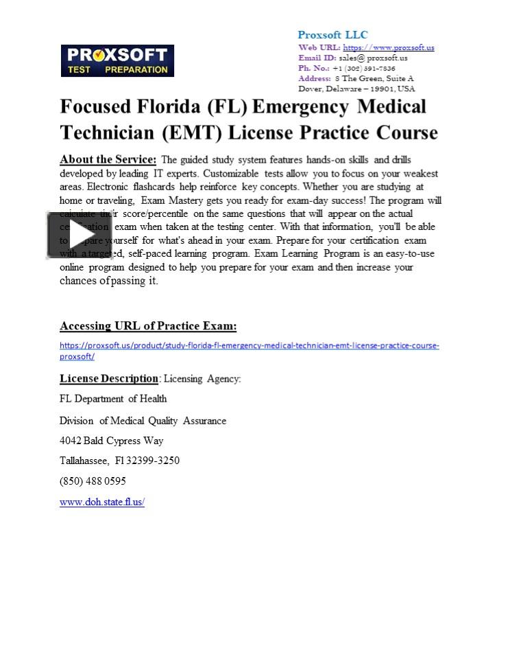 Ppt Focused Florida Fl Emergency Medical Technician Emt License Ppt Focused Florida Fl Emergency Medical Technician Emt License