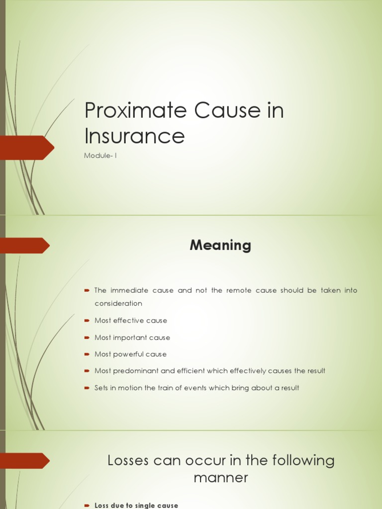 What Proximate Cause Means: A Clear Explanation