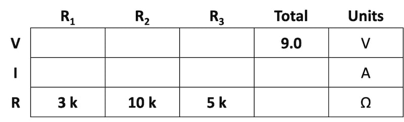 Solving Series And Parallel Circuits With The Table Method And Ohm S Law Series And Parallel Circuits Electronics Textbook Solving Series And Parallel Circuits With The Table Method And Ohm S Law Series And Parallel Circuits Electronics Textbook
