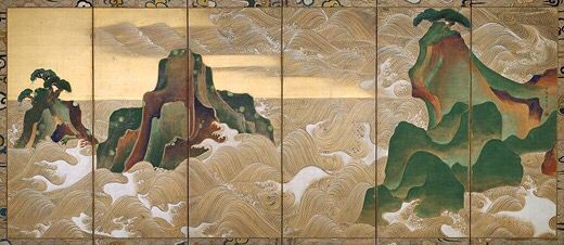 Tawaraya Sotatsu Waves Of Matsushima 1 Hi Res Stock Photography And Tawaraya Sotatsu Waves Of Matsushima 1 Hi Res Stock Photography And
